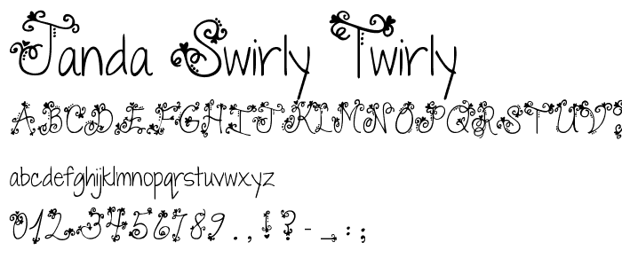Janda Swirly Twirly font